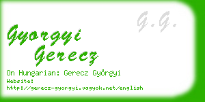 gyorgyi gerecz business card